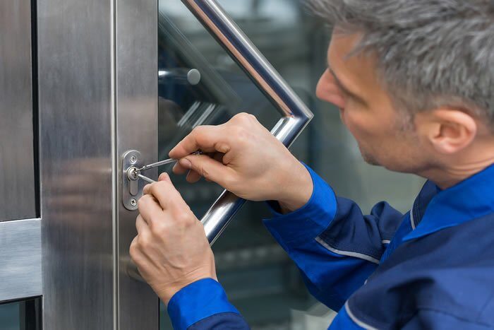 Commercial locksmith service for storefront and office doors in Macon, GA
